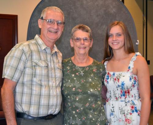 GEORGE, NANCY  GRANDDAUGHTER CARLIE AT SPECIAL CHALLENGE WEEK DINNER DANCE